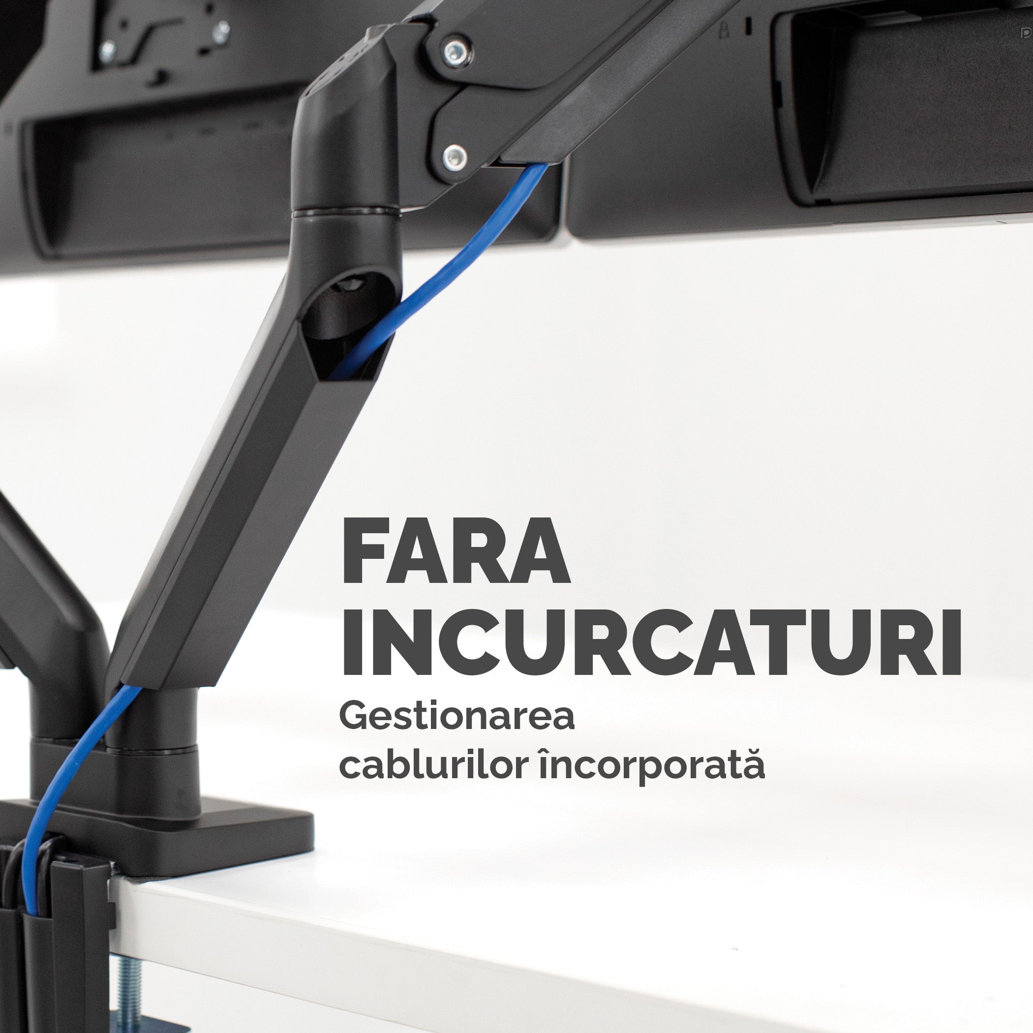 SUPORT MONITOR 2 BRATE NEGRU PLATINIUM FELLOWES