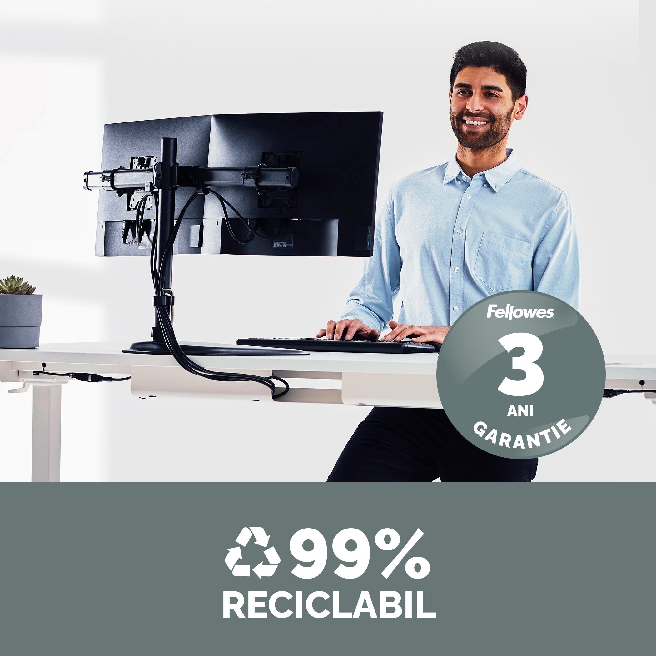 SUPORT MONITOR BAZA FIXA 2 BRATE PROFESSIONAL FELLOWES