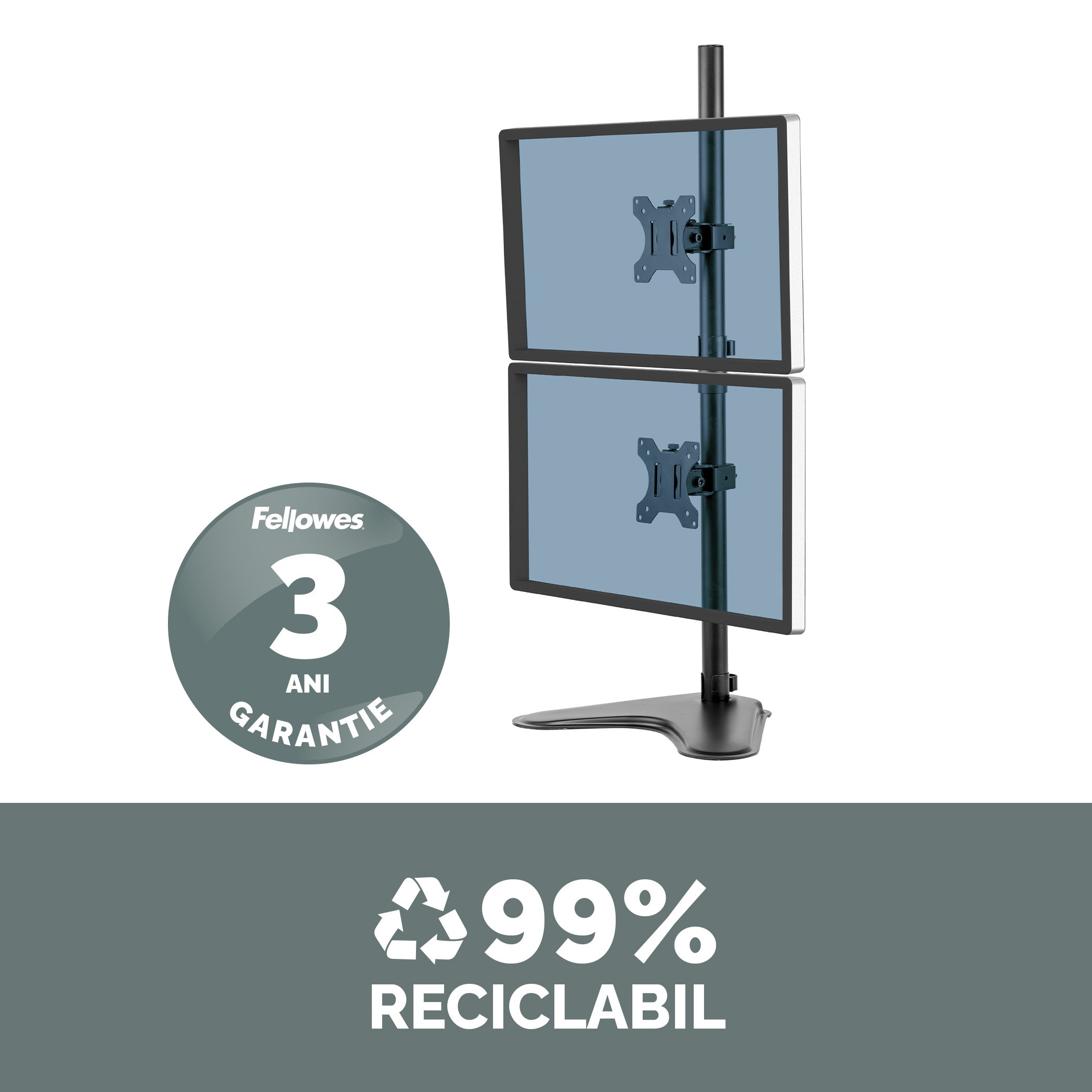 SUPORT MONITOR BAZA FIXA 2 BRATE VERTICAL PROFESSIONAL FELLOWES