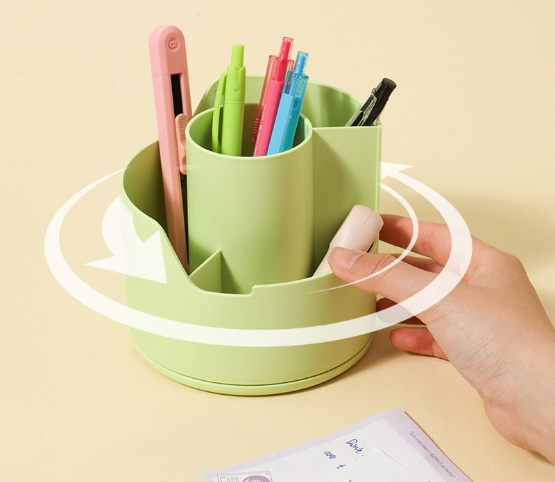 SUPORT ROTATIV INSTRUMENTE DE SCRIS 4 COMPARTIMENTE VERNIL LONGREEN PLASTIC RECICLAT DELI