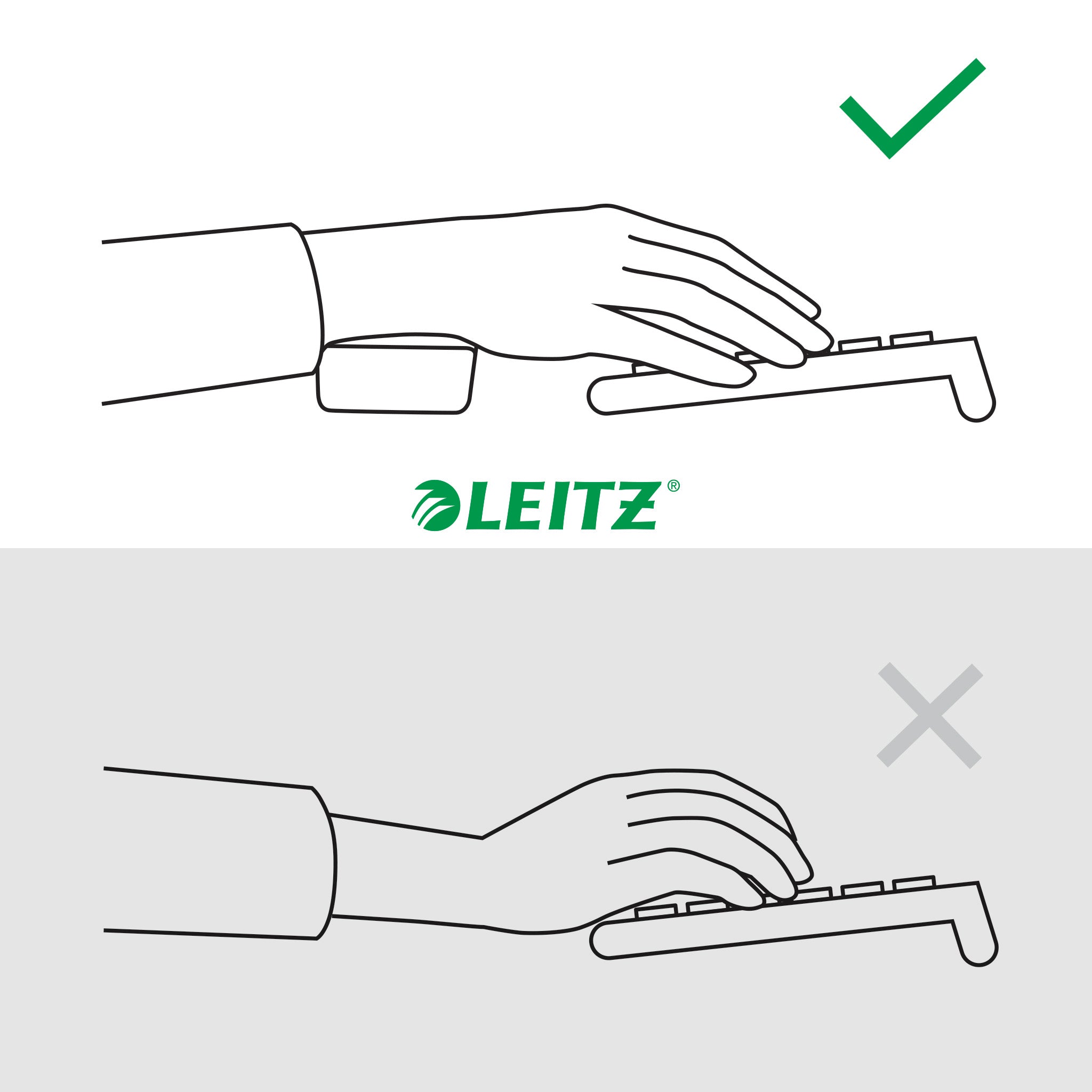 SUPORT TASTATURA GRI CARBUNE ERGO LEITZ