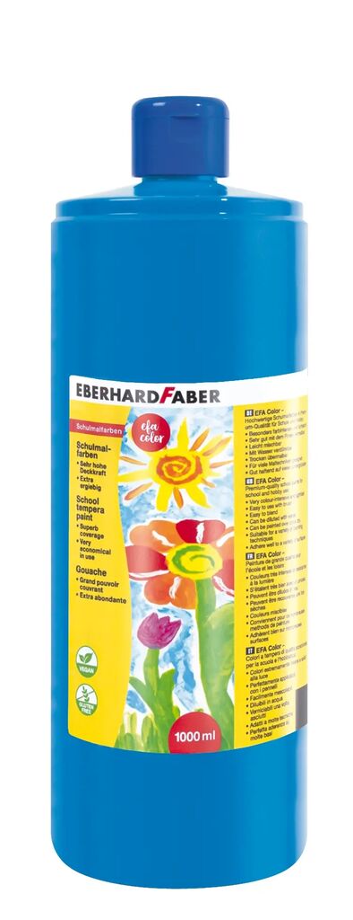 TEMPERA 1000 ML ALBASTRU DESCHIS EBERHARD FABER
