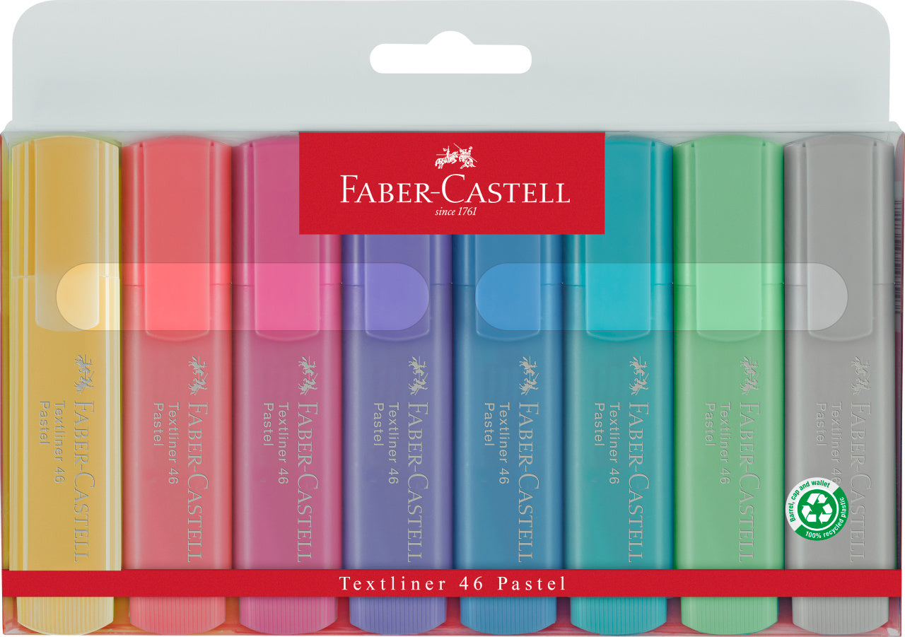 TEXTMARKER SET 8 PASTEL 1546 FABER-CASTELL