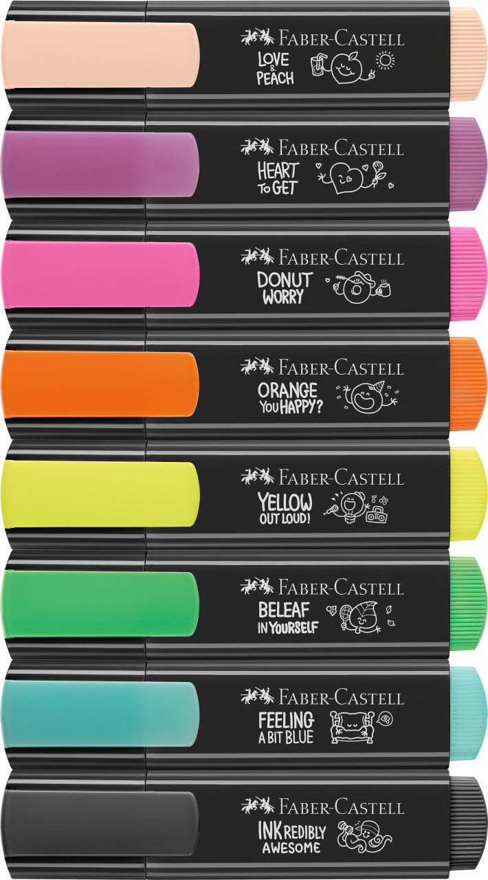 TEXTMARKER SET 8 GRAFFITI CUTIE CARTON FABER-CASTELL