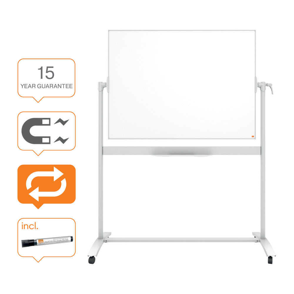 WHITEBOARD MAGNETIC MOBIL 90*120 CM NANO CLEAN NOBO