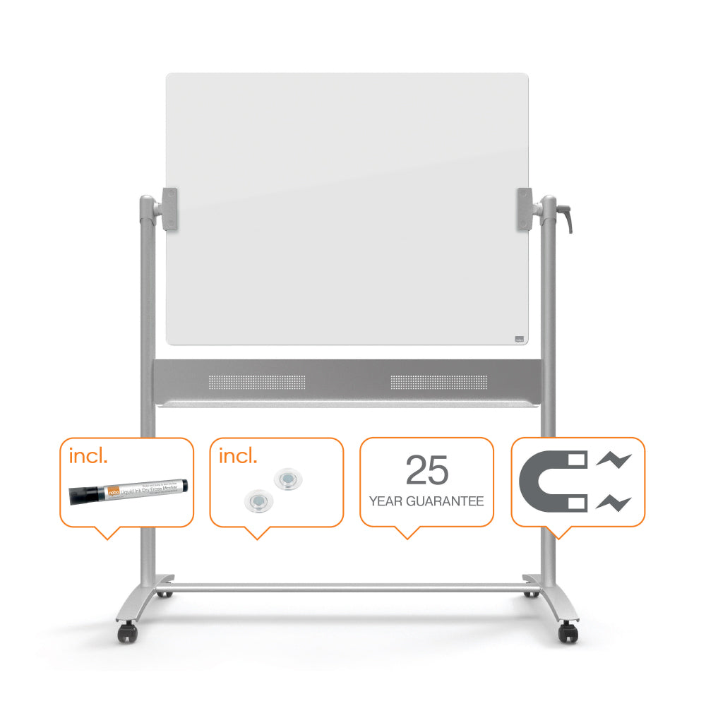 WHITEBOARD MAGNETIC MOBIL STICLA 90*120 CM DIAMOND NOBO